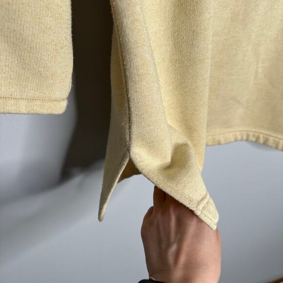 Renee Sport Women's Vintage Yellow‎ 1/4 Zip Floral Embroidered Sweatshirt Size S - Picture 3 of 9